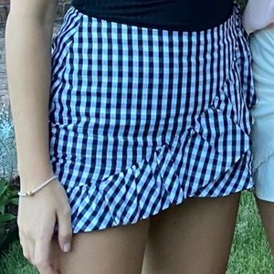 Saks Fifth Avenue Ruffled Gingham Skort